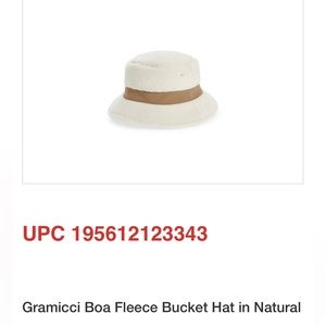 NWT . . .  Gramicci Kid’s Boa Fleece Bucket Hat  |  Natural